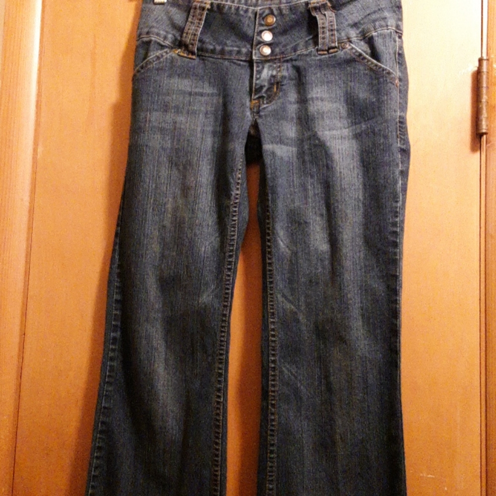 YMI Mid Rise Flare Jeans Sz 1
